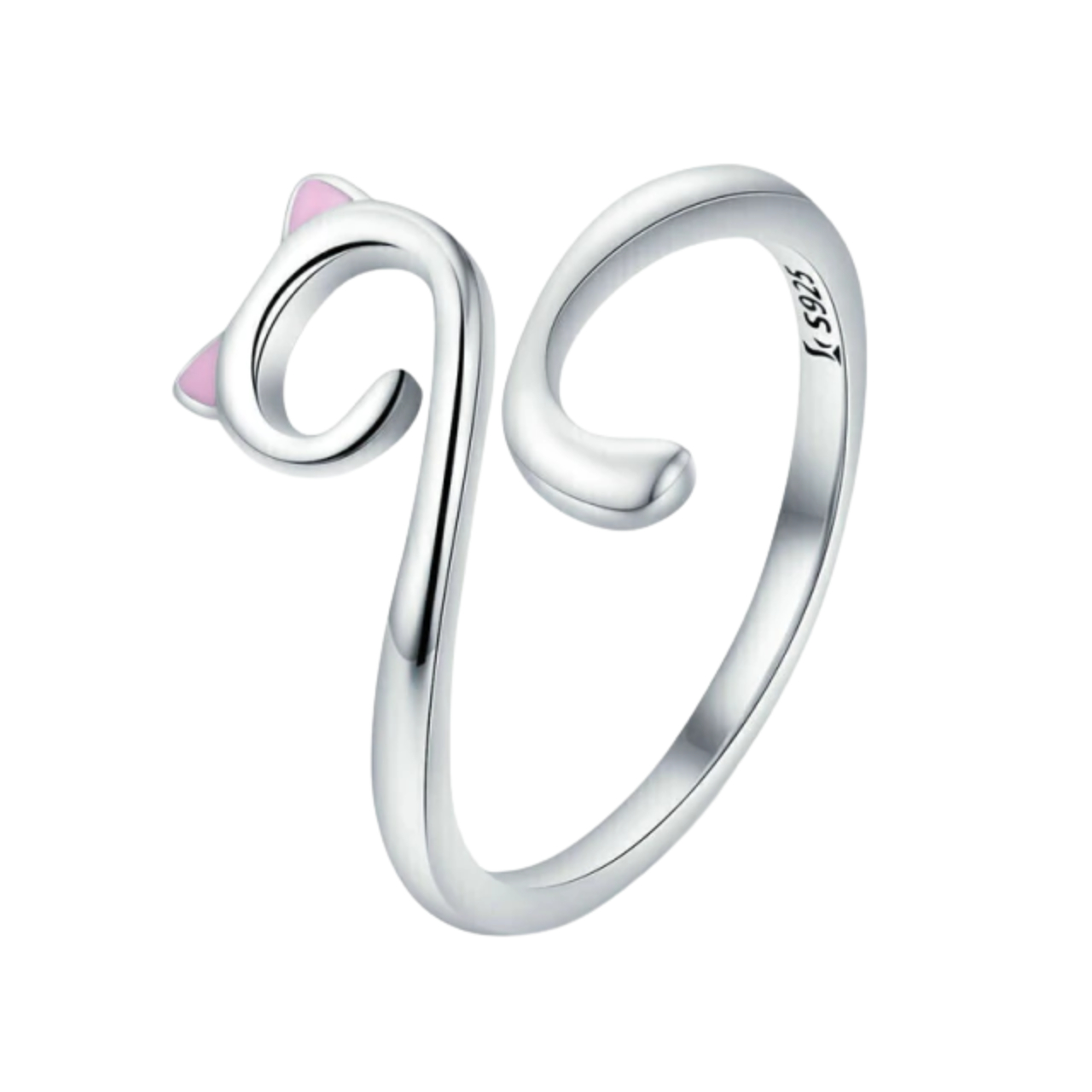 Cat Love Ring in S925 Sterling Silver