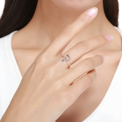 Cat Love Ring in S925 Sterling Silver